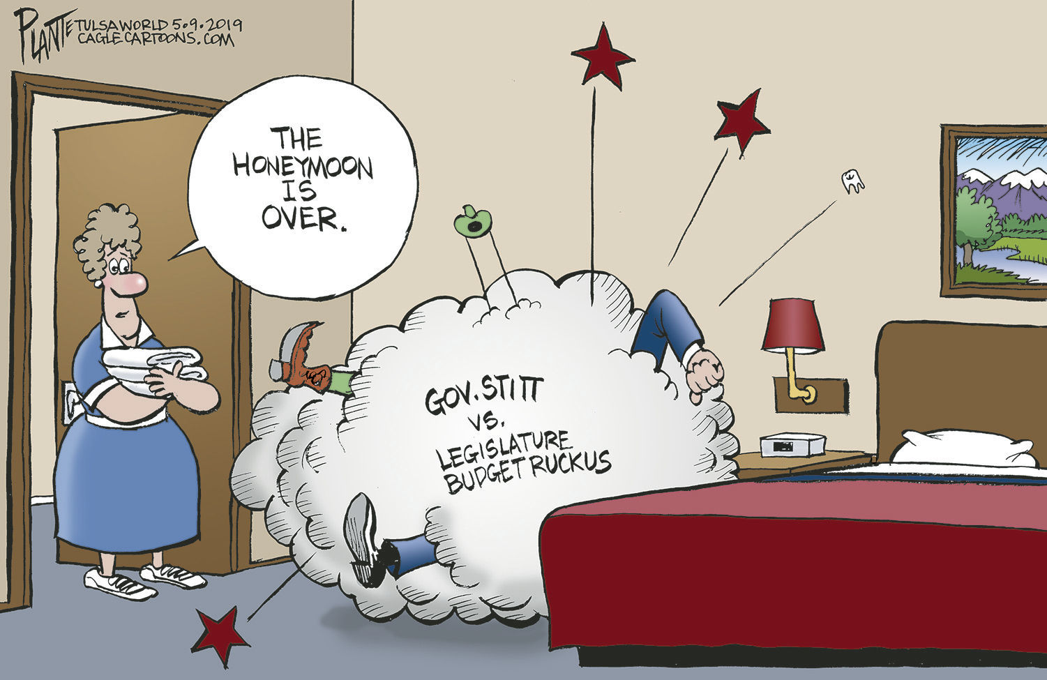 Bruce Plante Cartoon: Stitt vs. the Legislators
